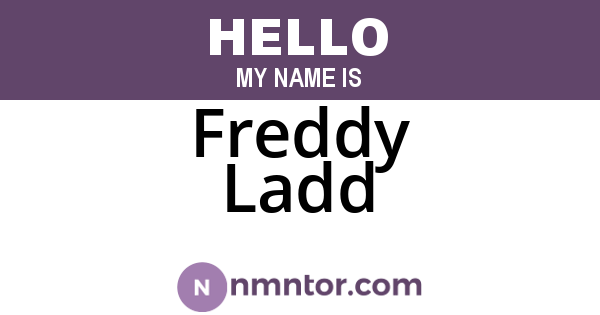 Freddy Ladd