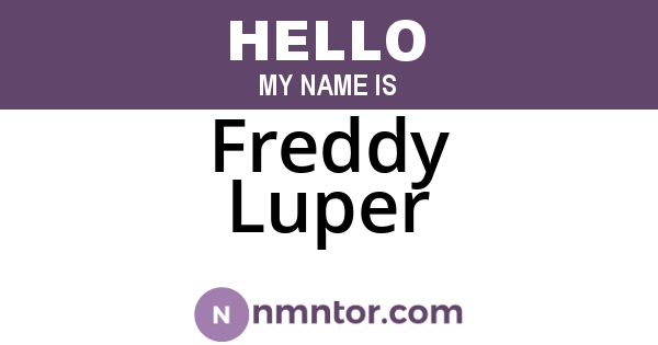 Freddy Luper