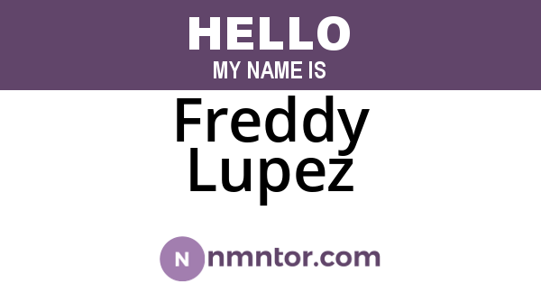 Freddy Lupez