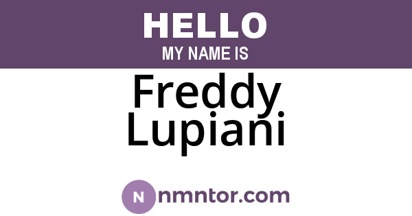Freddy Lupiani