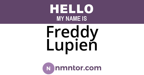 Freddy Lupien