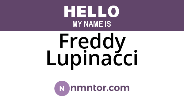 Freddy Lupinacci