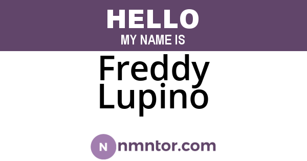 Freddy Lupino