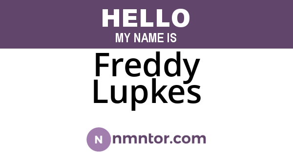 Freddy Lupkes