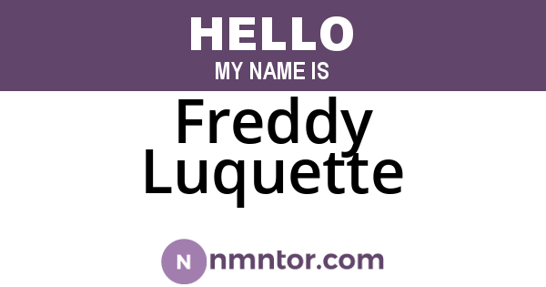 Freddy Luquette
