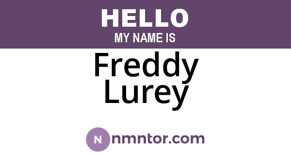 Freddy Lurey