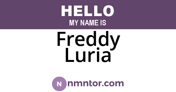 Freddy Luria