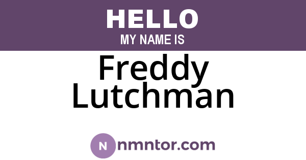 Freddy Lutchman