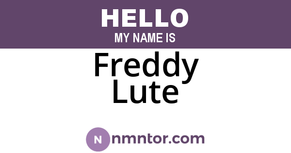 Freddy Lute