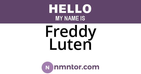 Freddy Luten