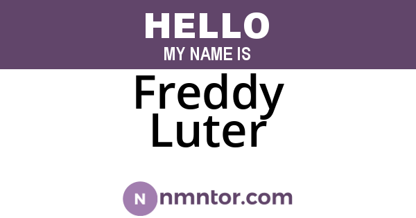 Freddy Luter