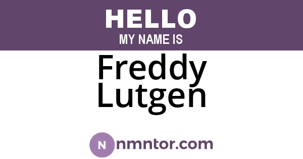 Freddy Lutgen