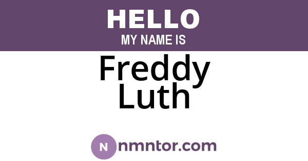 Freddy Luth