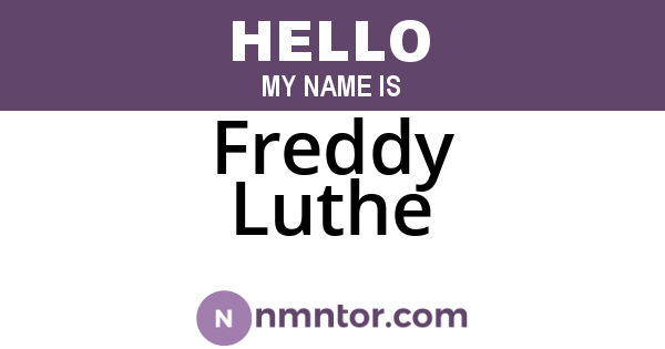 Freddy Luthe