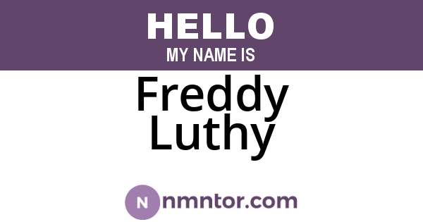 Freddy Luthy