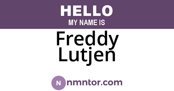 Freddy Lutjen