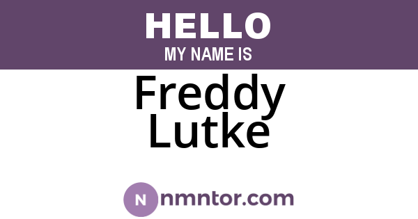Freddy Lutke