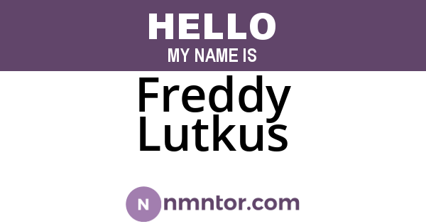 Freddy Lutkus