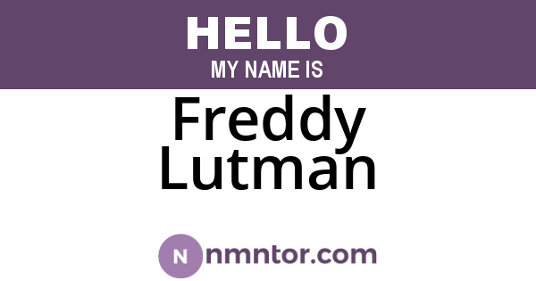 Freddy Lutman