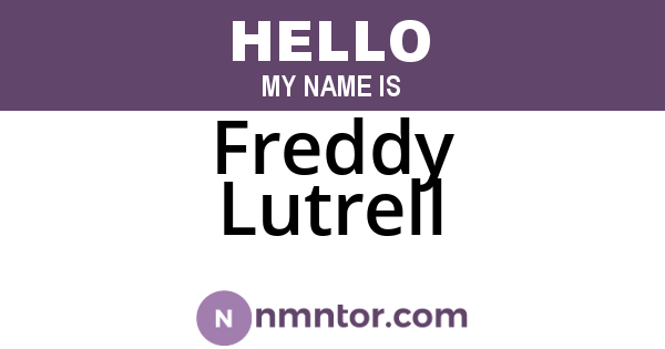 Freddy Lutrell