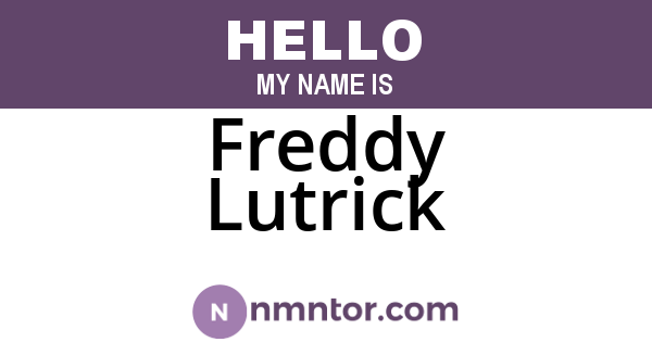 Freddy Lutrick