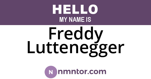Freddy Luttenegger