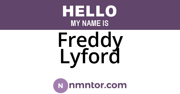 Freddy Lyford