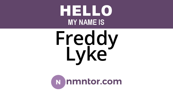 Freddy Lyke