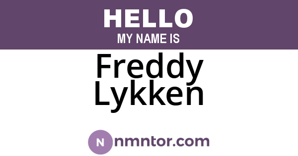 Freddy Lykken