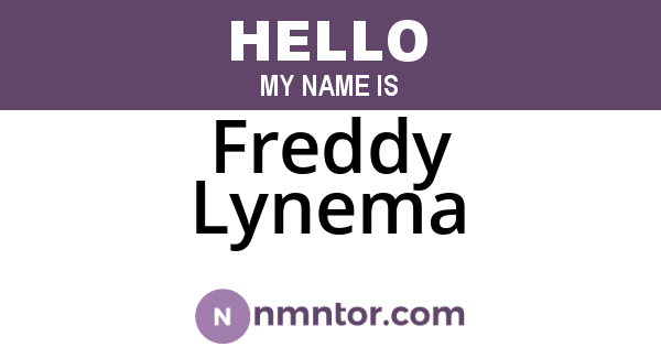 Freddy Lynema