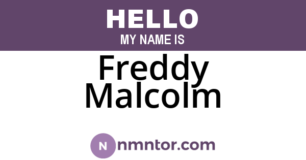 Freddy Malcolm