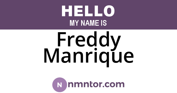 Freddy Manrique