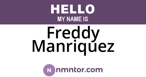 Freddy Manriquez