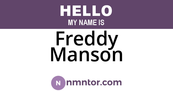 Freddy Manson