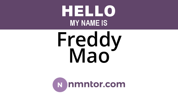 Freddy Mao