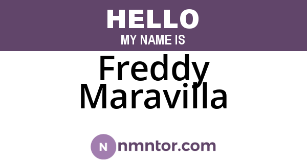 Freddy Maravilla
