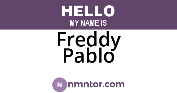 Freddy Pablo