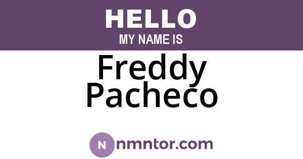 Freddy Pacheco