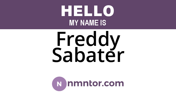Freddy Sabater