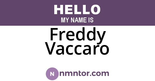 Freddy Vaccaro