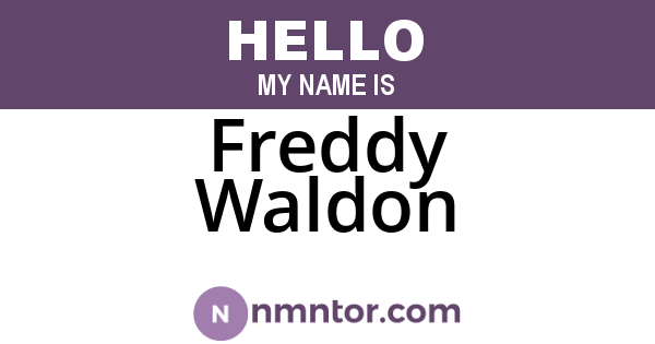 Freddy Waldon