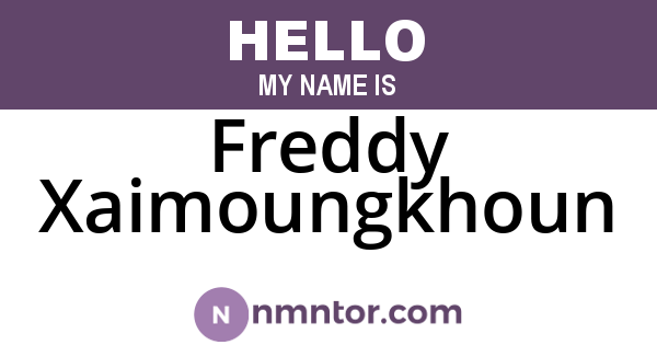 Freddy Xaimoungkhoun