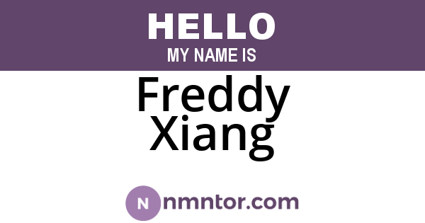 Freddy Xiang