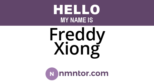 Freddy Xiong