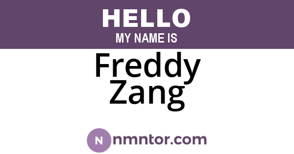 Freddy Zang