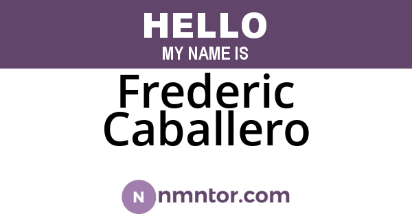 Frederic Caballero