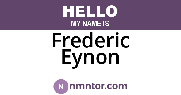 Frederic Eynon