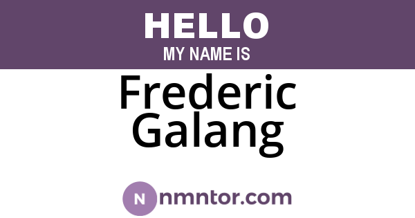 Frederic Galang