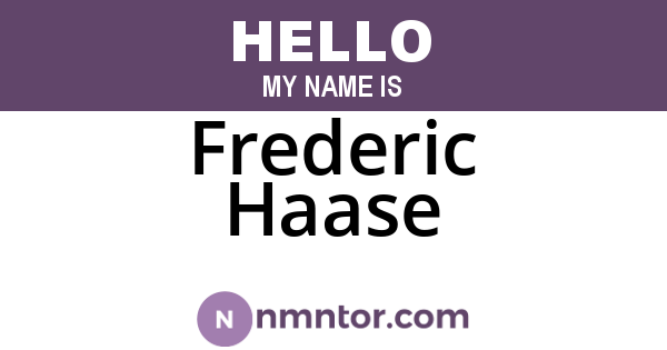 Frederic Haase