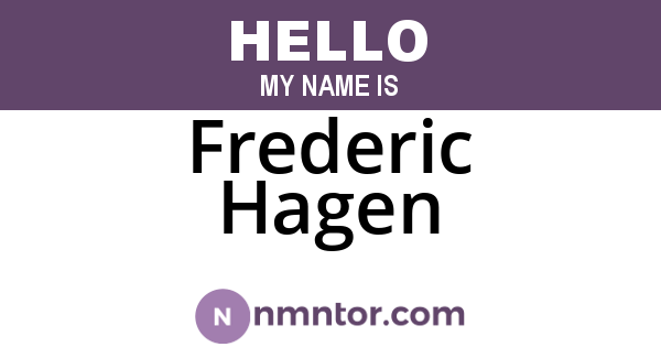 Frederic Hagen